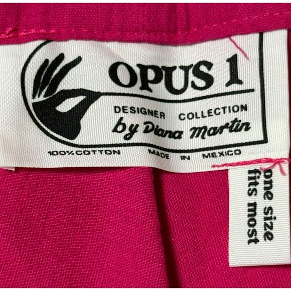 Vtg Opus 1 Diana Martin Pink Wrap Skirt One Size Asymmetrical Mexico Lagenlook - Picture 4 of 15